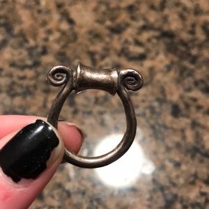 Scroll sterling ring